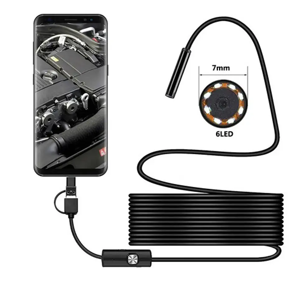 Cámara Endoscopica 5 Metros 7mm Micro 5m Usb Android 2
