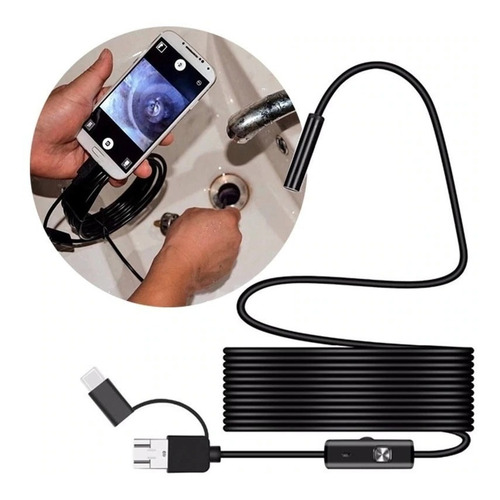 Cámara Endoscopica 5 Metros 7mm Micro 5m Usb Android | Dfast 7