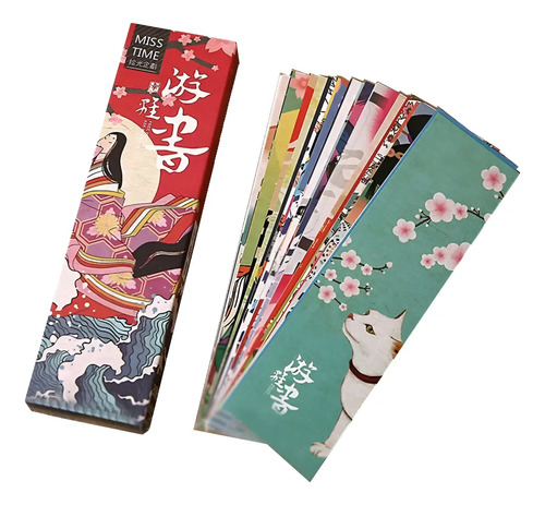 Set 30 Marcador De Página Libro Estilo Japonés Vintage Dfast 1