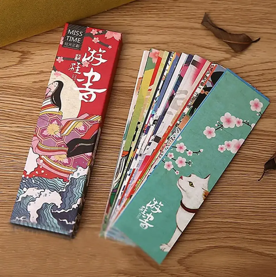 Set 30 Marcador De Página Libro Estilo Japonés Vintage 3