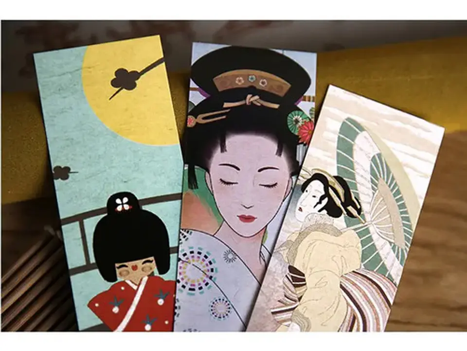 Set 30 Marcador De Página Libro Estilo Japonés Vintage 5