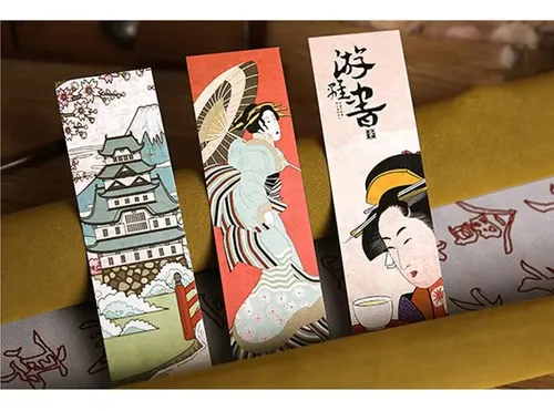 Set 30 Marcador De Página Libro Estilo Japonés Vintage Dfast 7