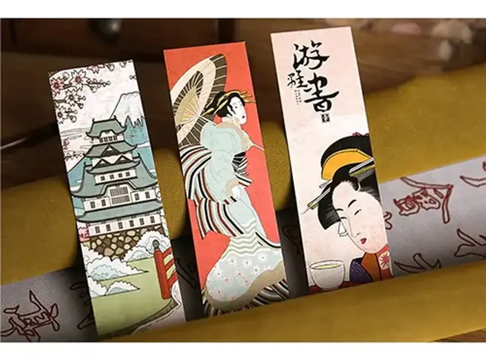 Set 30 Marcador De Página Libro Estilo Japonés Vintage 7