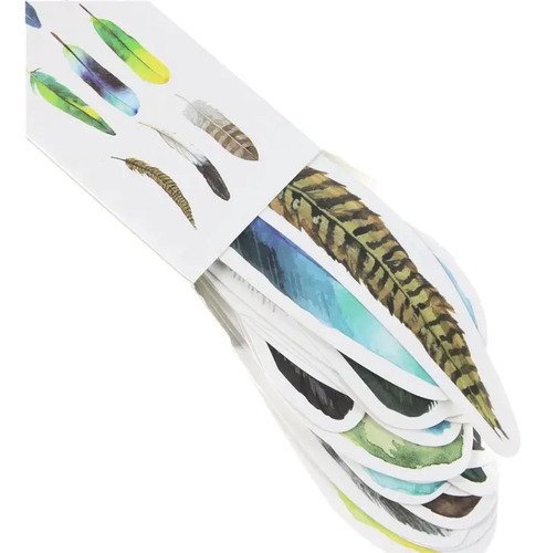 Set 30 Piezas Marcador De Página Libro Diseño Plumas De Aves 4