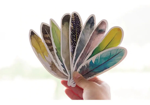 Set 30 Piezas Marcador De Página Libro Diseño Plumas De Aves 5