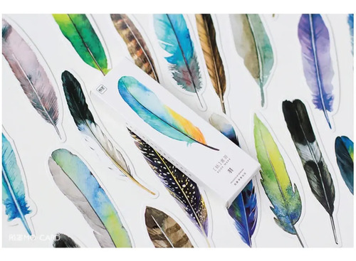 Set 30 Piezas Marcador De Página Libro Diseño Plumas De Aves 9