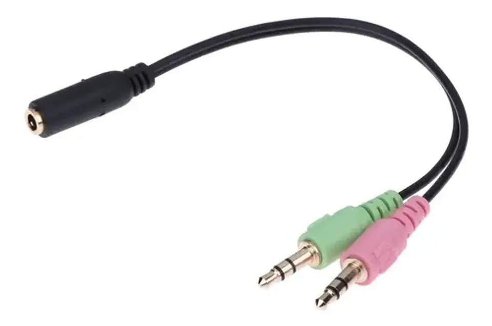 Cable Adaptador 3.5mm Para Audifonos Con Micrófono 1