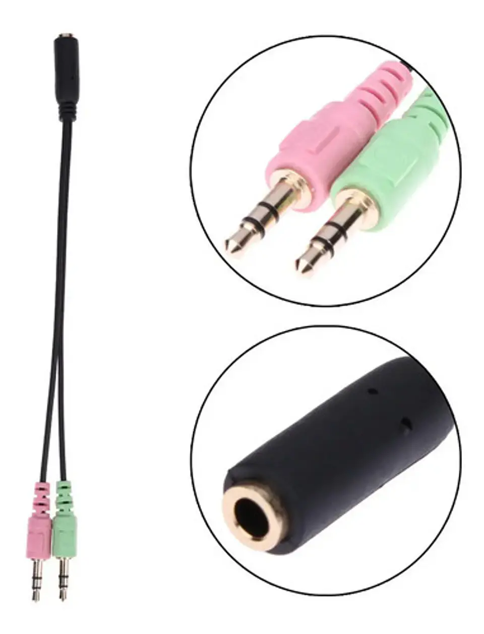 Cable Adaptador 3.5mm Para Audifonos Con Micrófono 4