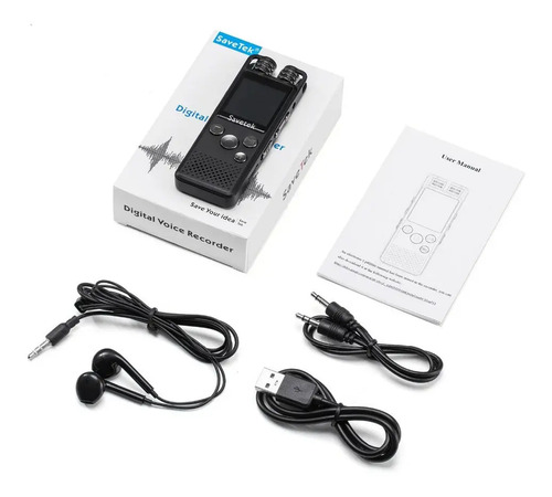 Grabadora Digital Profesional Savetek Voz Sonido 8gb Mp3 Wav 9