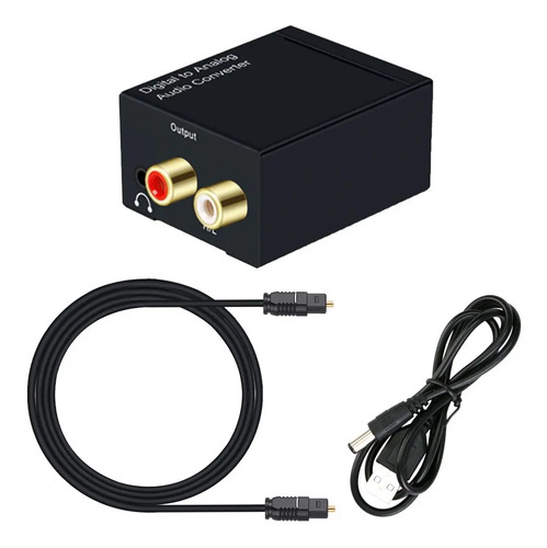 Conversor De Audio Digital A Rca Cable Optico 3.5mm 1