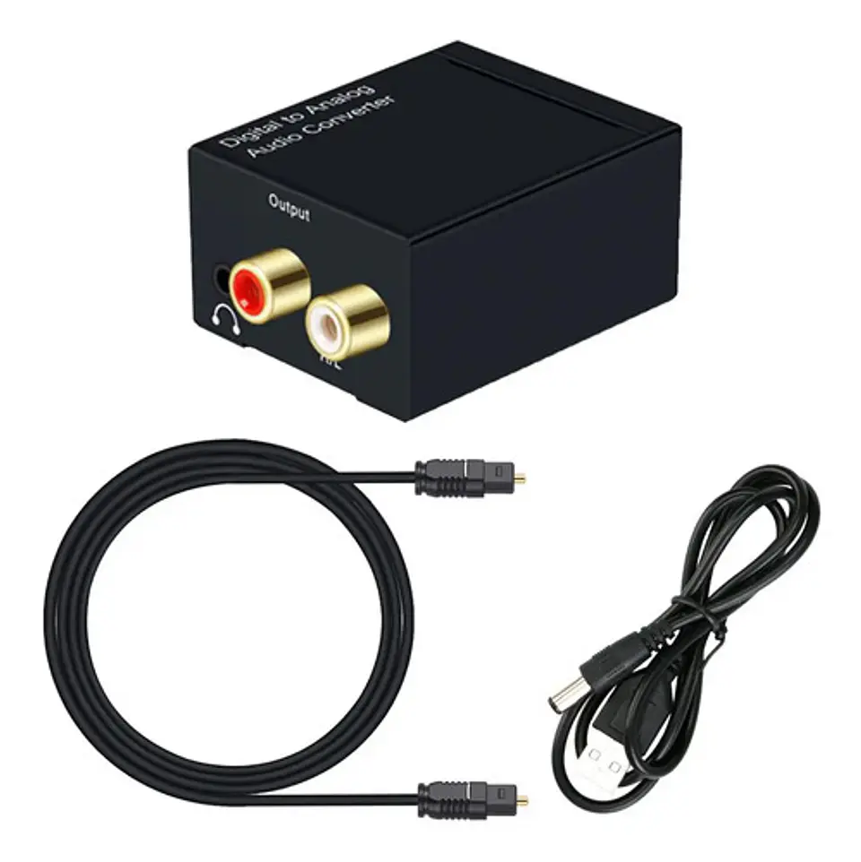 Conversor De Audio Digital A Rca Cable Optico 3.5mm 1