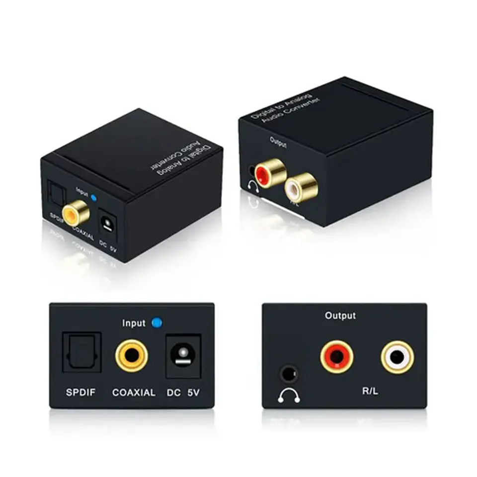 Conversor De Audio Digital A Rca Cable Optico 3.5mm 2