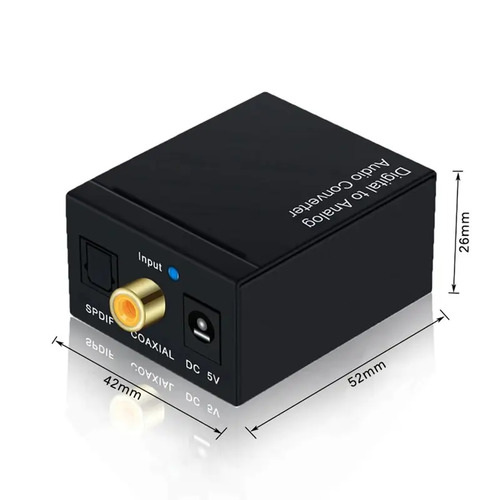 Conversor De Audio Digital A Rca Cable Optico 3.5mm 6