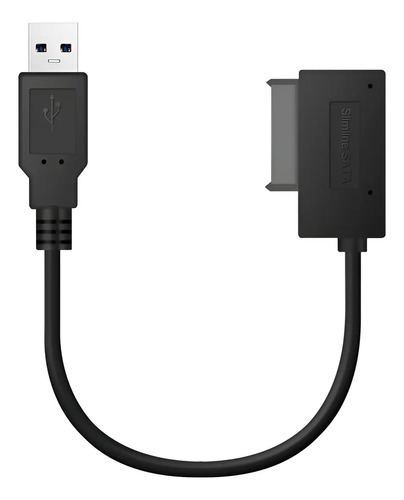 Cable Adaptador Usb X Mini Sata 2 Para Portátil, Dvd Y Cd, Color Negro 1