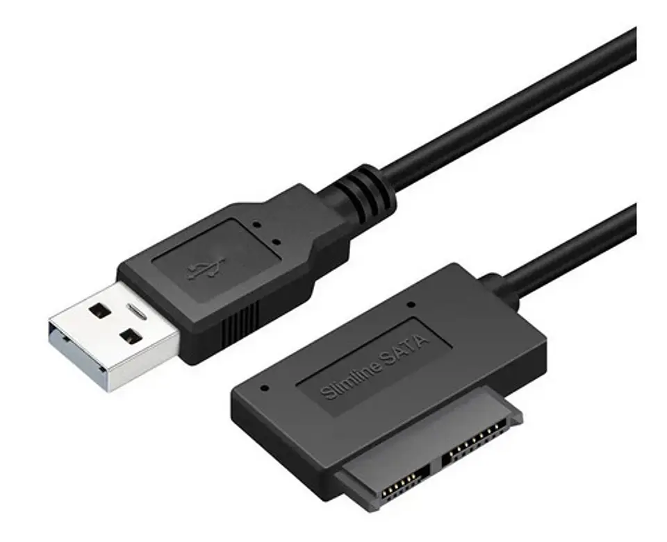 Cable Adaptador USB a Mini Sata para Unidad de CD/DVD de Notebook 2