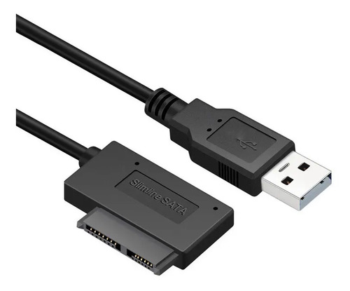 Cable Adaptador Usb X Mini Sata 2 Para Portátil, Dvd Y Cd, Color Negro 3