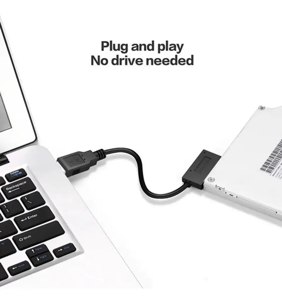 Cable Adaptador USB a Mini Sata para Unidad de CD/DVD de Notebook 7