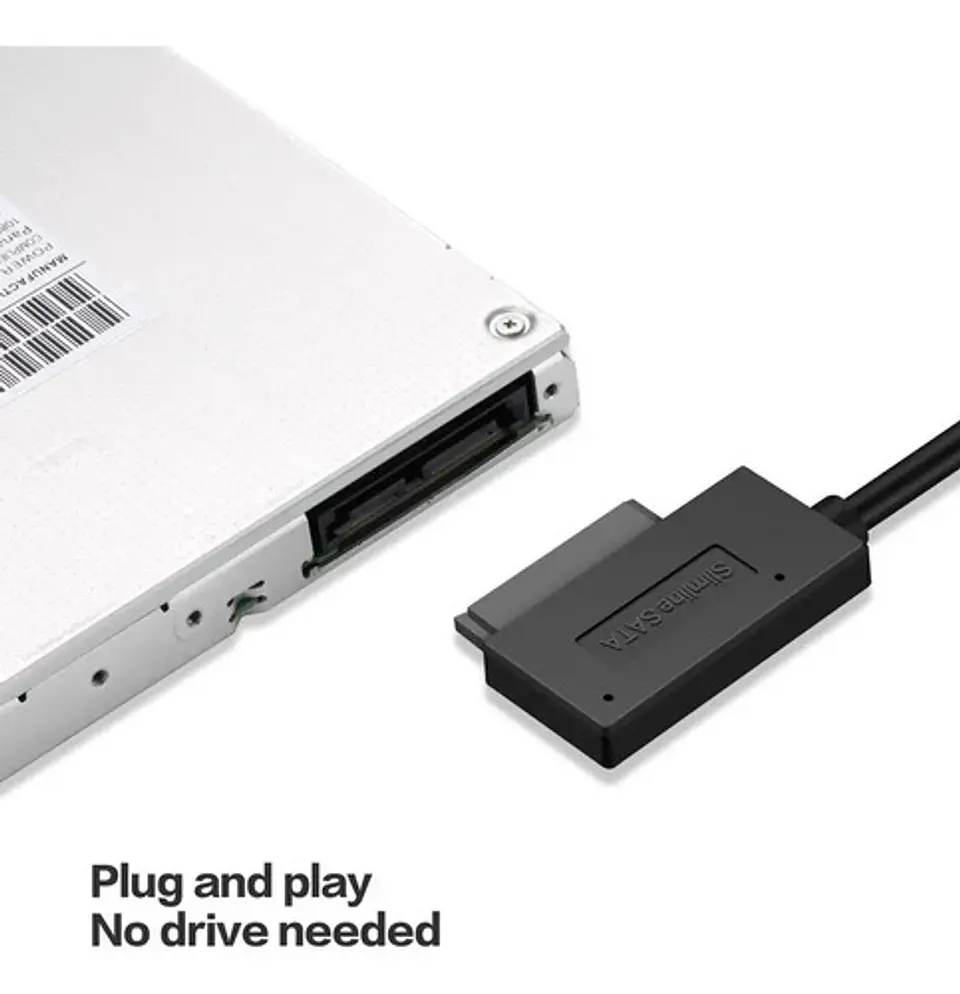 Cable Adaptador USB a Mini Sata para Unidad de CD/DVD de Notebook 8