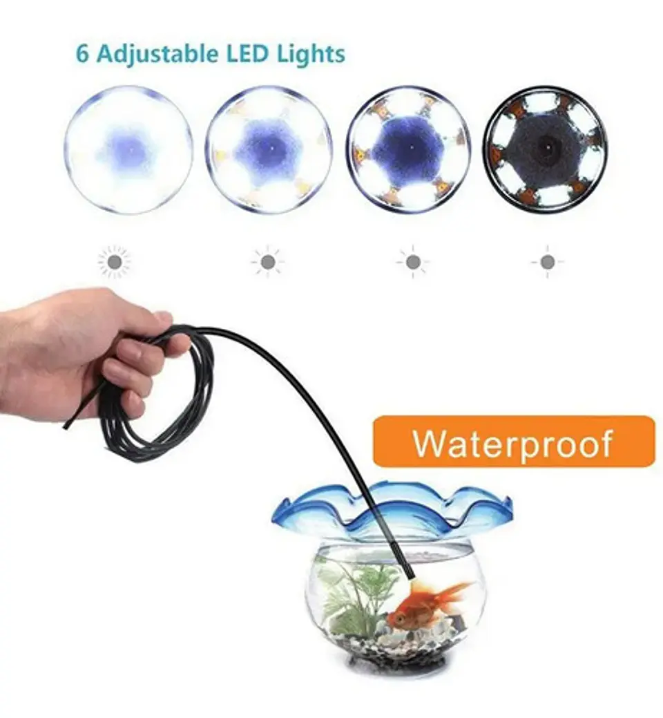 Cámara Endoscopica 5 Metros 7mm 6 Leds 5m Android 7