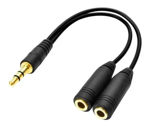 Adaptador Splitter 3.5mm Para 2 Audifonos Duplicador Estéreo 1