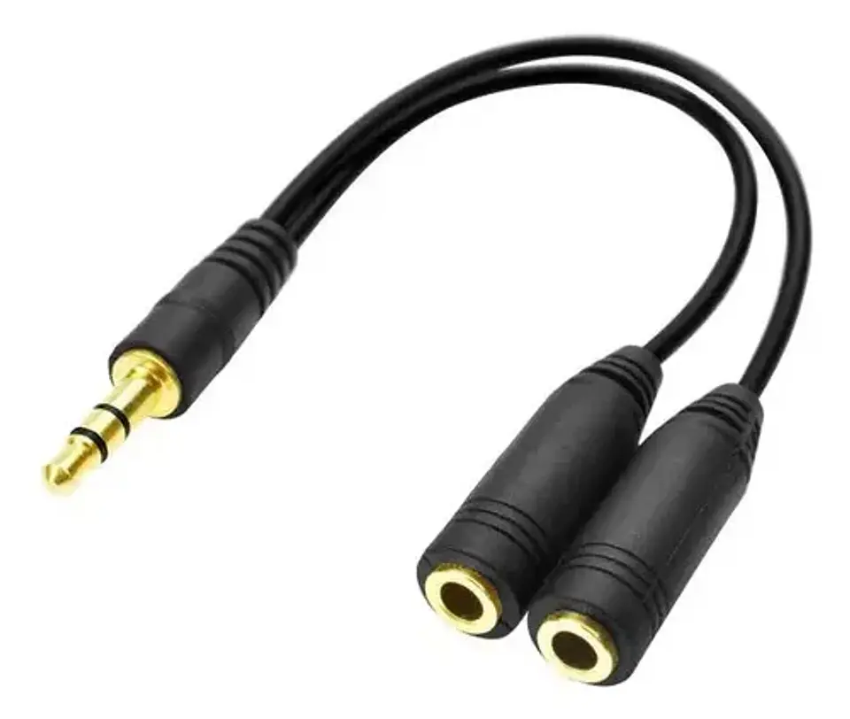 Adaptador Splitter 3.5mm para 2 Audifonos Duplicador 1