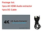 Extractor De Audio Y Splitter Hdmi 1x2 4k Óptico 3.5mm Spdif - Miniatura 10
