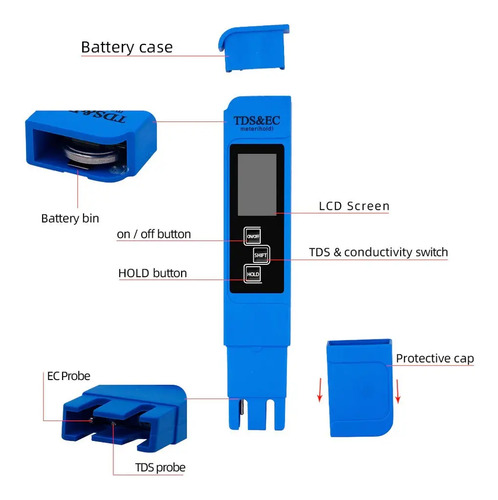 Medidor Tds Ec Conductividad Calidad Agua Temperatura 3 En 1 3