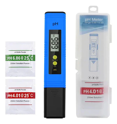 Medidor Digital Ph Acidez Alcalinidad Agua Liquidos Azul