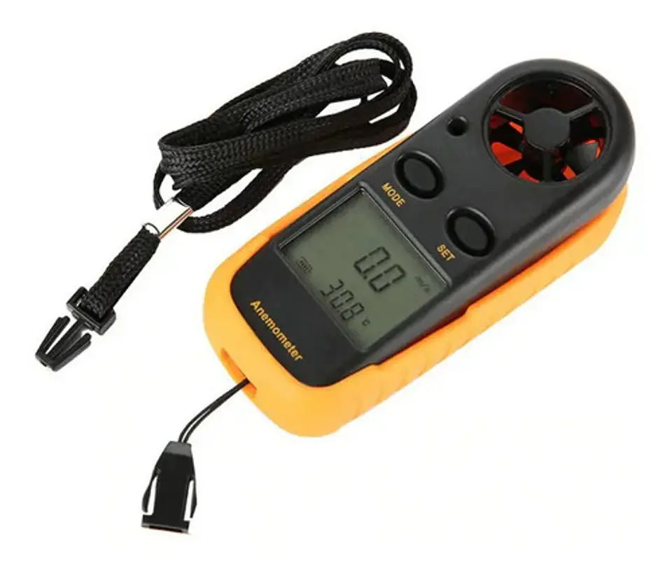 Anemómetro y Termómetro Medidor GM816 Velocidad del Viento 4
