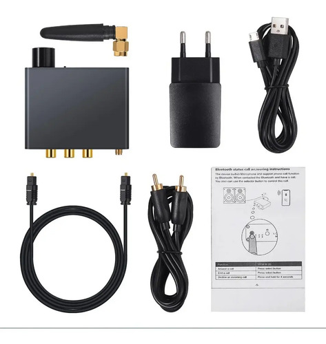 Conversor De Audio Dac Hifi + Bluetooth Rca 3.5mm Amp Fuente 3