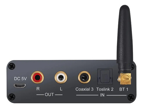 Conversor De Audio Dac Hifi + Bluetooth Rca 3.5mm Amp Fuente 4