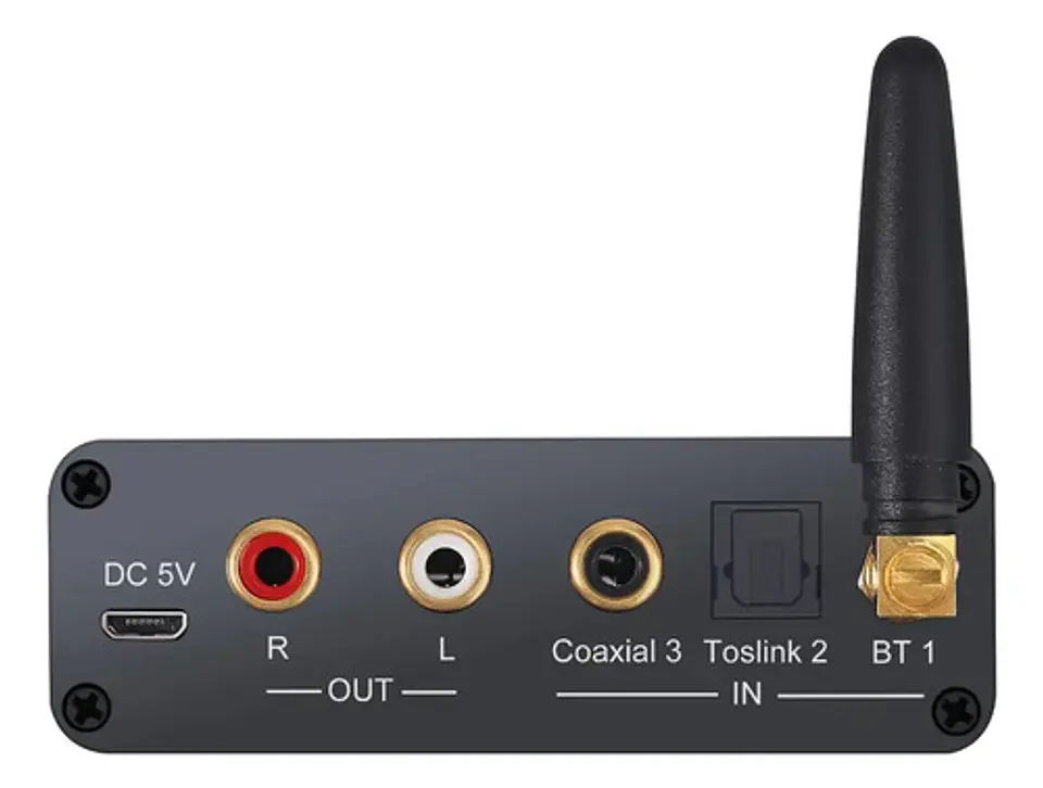 Conversor de Audio DAC HIFI + Bluetooth RCA 3.5mm Amp Fuente 4