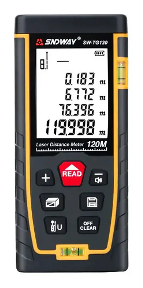 Medidor de Distancia Láser 120m Sndway SW-TG120 Distanciómetro