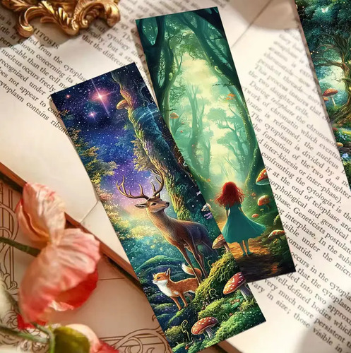 Set 30 Marcador De Página Bosques De Fantasía Árboles 3