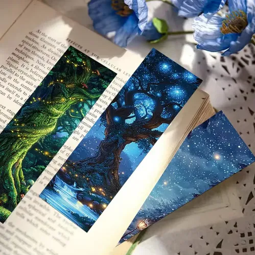 Set 30 Marcador De Página Bosques De Fantasía Árboles 5