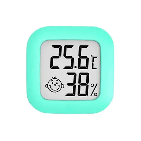 Termómetro E Higrómetro Digital Ambiente Bebes Smiley Verde
