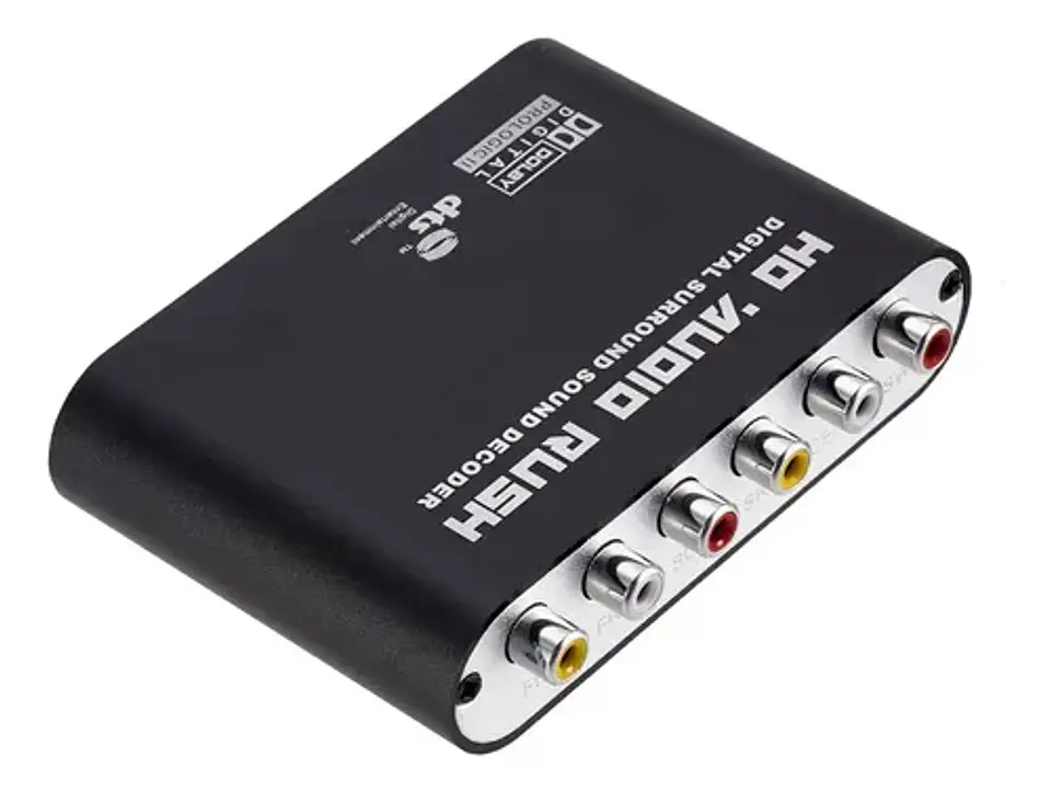 Conversor de Audio DAC 5.1 Digital a Analógico SPDIF Coaxial 5