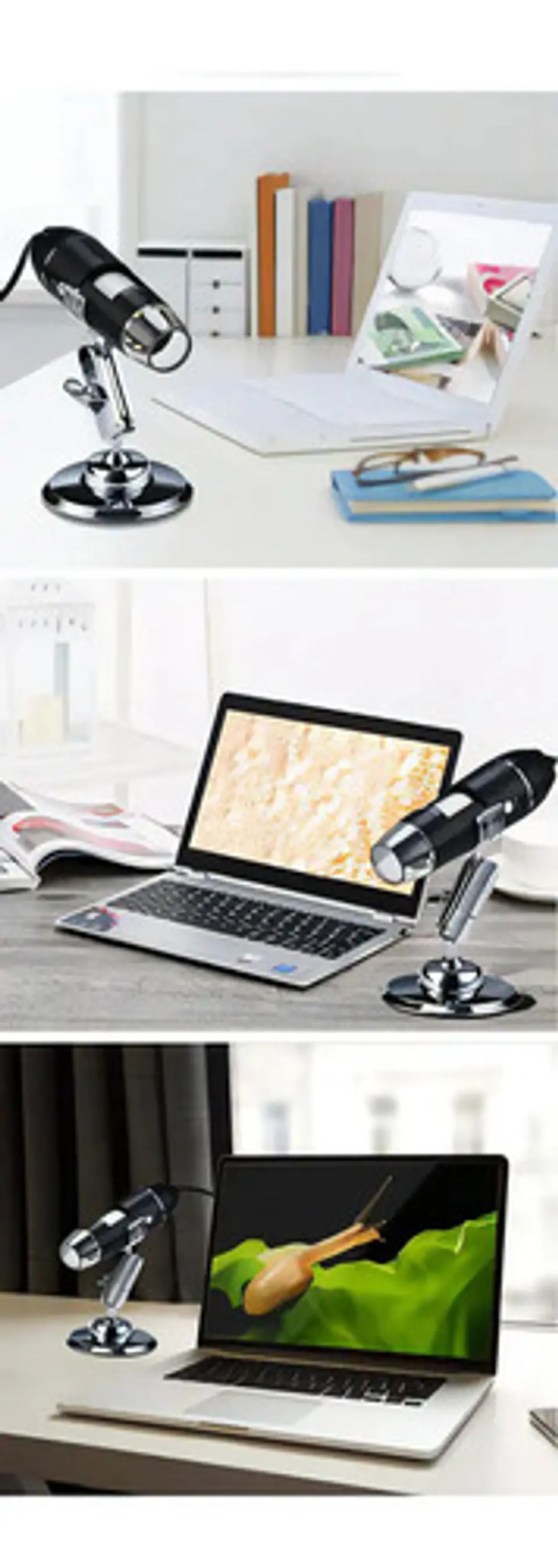 Microscopio Digital USB 1600x 8 Leds PC 3