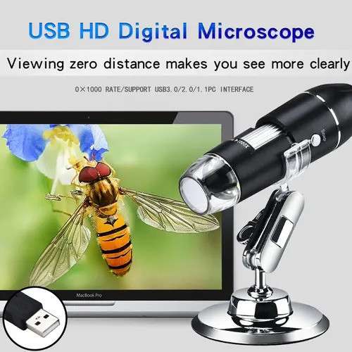 Microscopio Digital Usb 1600x 8 Leds Pc + Adaptador | Dfast 4