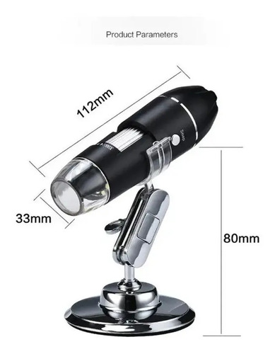 Microscopio Digital Usb 1600x 8 Leds Pc + Adaptador | Dfast 11