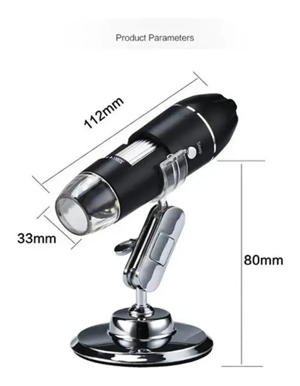 Microscopio Digital USB 1600x 8 Leds PC 11
