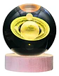 Lámpara Bola de Cristal Saturno 8cm Led Rgb Cambia de Color - Miniatura 1
