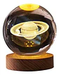 Lámpara Bola de Cristal Saturno 8cm Led Rgb Cambia de Color - Miniatura 3