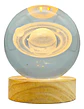 Lámpara Bola de Cristal Saturno 8cm Led Rgb Cambia de Color - Miniatura 4