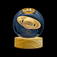 Lámpara Bola de Cristal Saturno 8cm Led Rgb Cambia de Color - Miniatura 5