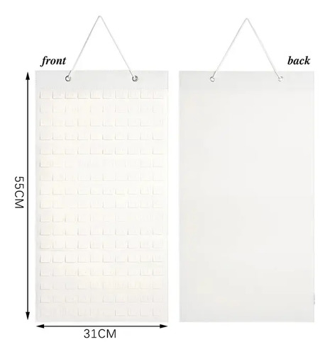 Organizador Exhibidor Para 96 Pins Broches Metalicos Blanco 2