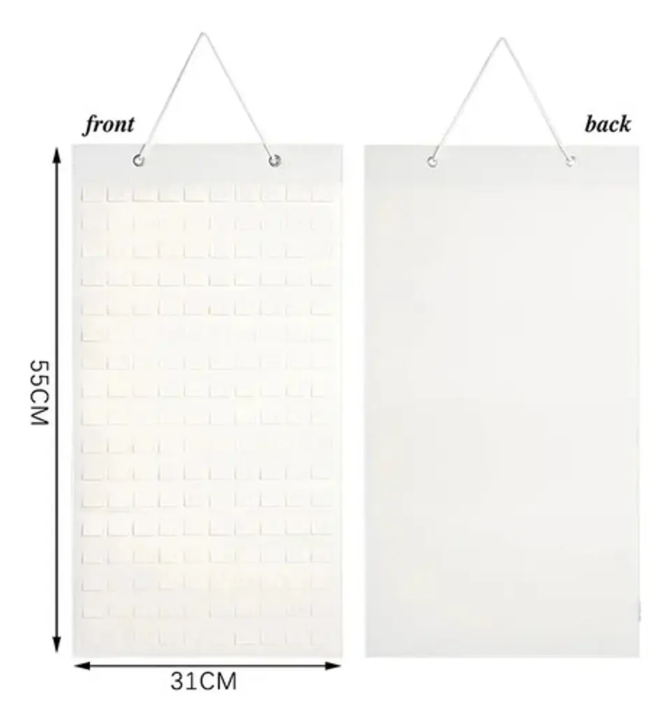 Organizador Exhibidor para 96 Pins Broches Metalicos Blanco 2