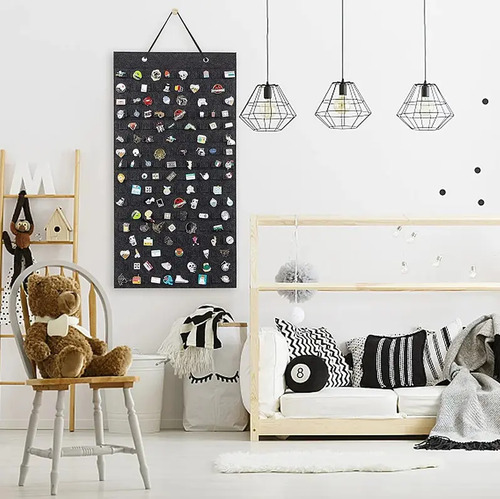 Organizador Exhibidor Para 96 Pins Broches Metalicos Blanco 5