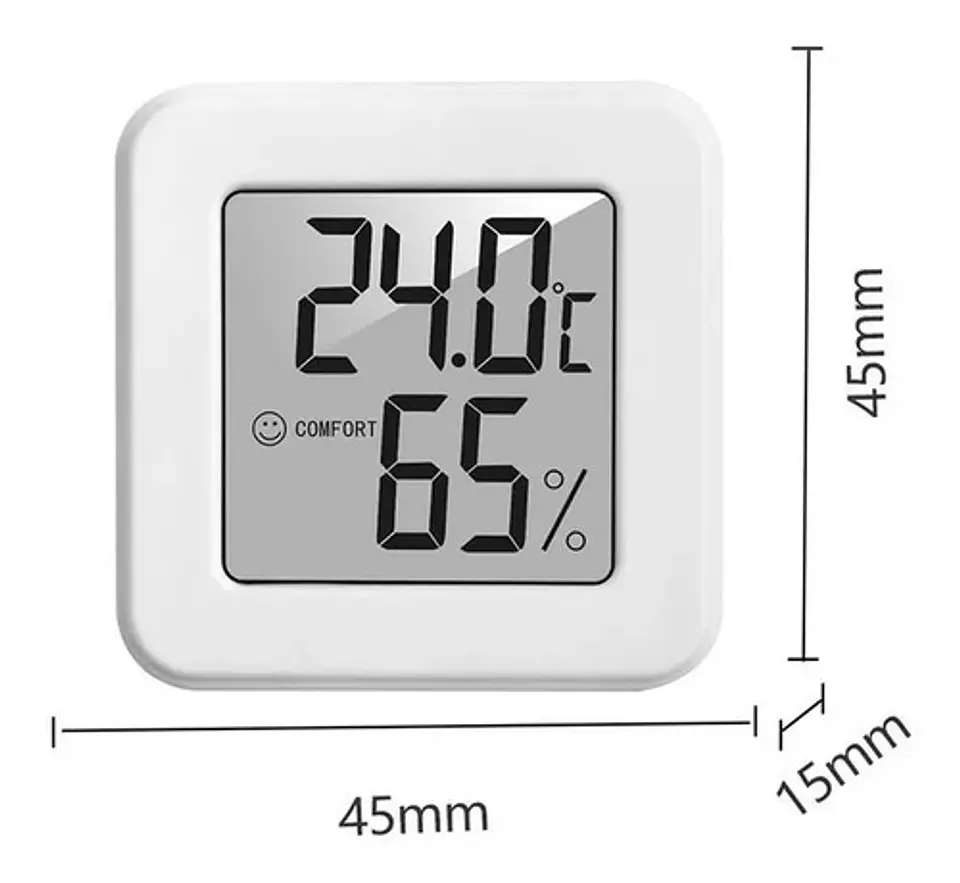 Mini Termómetro e Higrómetro Digital Ambiente Interior 4.5cm 5