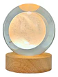 Lámpara Led Bola Cristal 8cm Grabado 3d Luna Luz Cálida - Miniatura 1